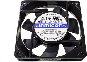 JA1225H2S0N-T (JA1225H2S010N- T-R)(клемма) 220V (120х120х25) S(втулка) CFM59,96/dBA39,2 Jamicon вентилятор