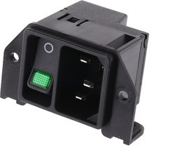 DC21.0024.1111, Разъем IEC 60320 питания AC C14 (E),с выключателем гнездо