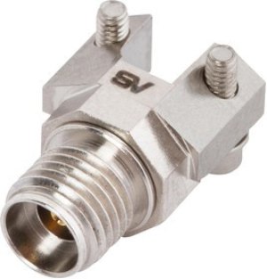 SF1521-60150, 2.92MM FEMALE SOLDERLESS PCB REDUCED FLANGE EDGE LAUNCH CONNECTOR, 2 HOLE 28AH0603 SF1521-60150, 2.92MM FEMALE SOLDERLESS PCB REDUCED FLANGE EDGE LAUNCH CONNECTOR, 2 HOLE 28AH0603