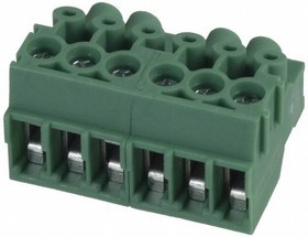 PT 1,5/6-PVH-3.5, Съемная клеммная колодка, 3.5 мм, 6 вывод(-ов), 26AWG до 16AWG, 1.5 мм², Винт, 8 А