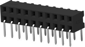 2-2314926-0, PCB Receptacle, Плата - к - плате, 2 мм, 2 ряд(-ов), 20 контакт(-ов), Монтаж в Сквозное Отверстие