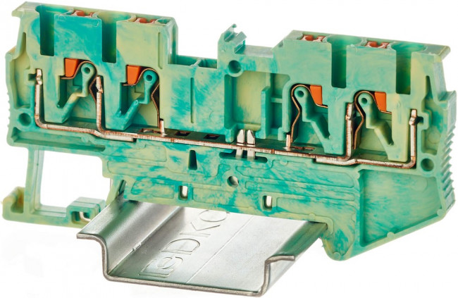 VPR-2.5-QUATTRO-PE, Клемма заземления , зажим push-in, 4 точки подключения, 2.5 кв.мм