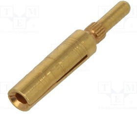 SB5, Гнездо, штыревой, "мама", PIN: 1, прямой, THT, на PCB, позолота