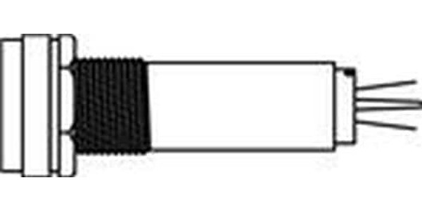 610-3232-120F, LED Panel Mount Indicator Uni-Color Green 110mcd 2-Pin