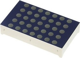 TA12-11EWA, Дисплей: LED, матрица, 5x7, красный, 3-8мкд, анод, 39x22,9мм