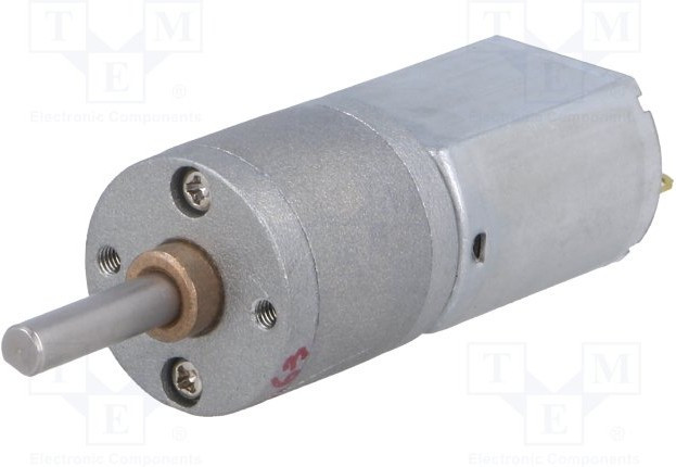 3722, Двигатель: DC, с редуктором, 6ВDC, 2,9А, Ось: D профиль, 37об./мин.