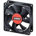 Вентилятор ExeGate ExtraSilent ES08015S3P, 80x80x15 мм, Sleeve bearing (подшипник скольжения), 3pin,
