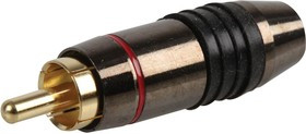 PSG08659, Аудио / видео разъем RCA, 2 контакт(-ов), Штекер, Контакты с Покрытием из Золота