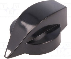 A1317860, Ручка, с указателем, термопласт, dоси: 6мм, d20,3x12,8мм, черный