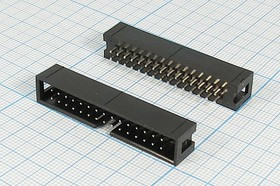 Разъем (IDC) BH-30 вилка, шаг P2.54x2.54, контакты 30P, на плату, BH-30
