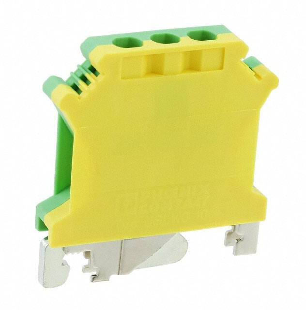 0442011, USLKG 10 Series Green, Yellow Feed Through Terminal Block, Single-Level, Screw Termination