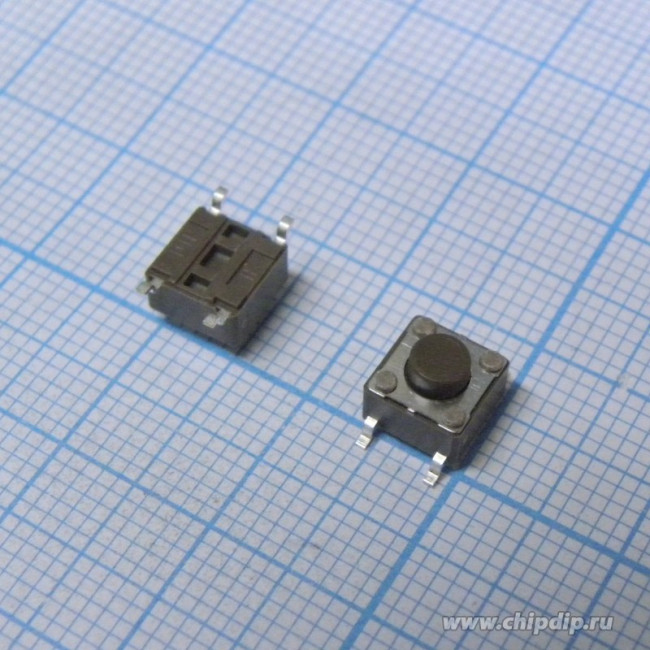 DTSM-62N-V-T/R, 6.2mm 5mm Round Button 50mA 6.2mm SPST 12V SMD4P,6.2x6.2mm Tactile Switches ROHS