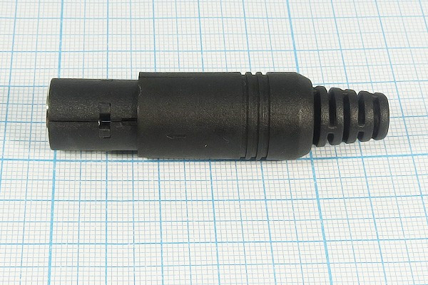 Разъем (miniDIN) MDC-0003.9P [S-VHS] розетка, контакты 9HP, монтаж на кабель, пластик хвост, MDC-0003.9P [S-VHS]