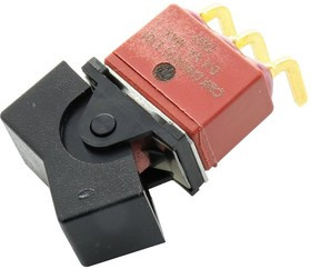 E101J1ABE2, Рычажный переключатель, Вкл.-Никакой-Вкл., SPDT, Без Подсветки, Серия E, Сквозное Отверстие