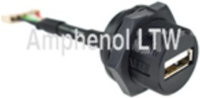 UA-20PMFP-SC8003, Straight, Panel Mount Type A IP68 USB Connector