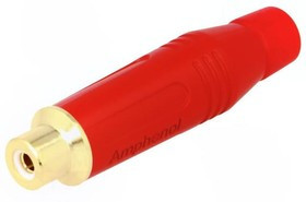 ACJR-RED, RCA Phono Connectors RCA FEMALE JACK RED