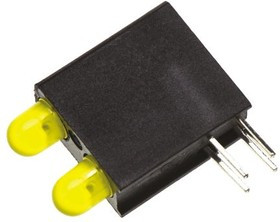 553-0233-200F, 553-0233-200F, Yellow Right Angle PCB LED Indicator, 2 LEDs, Through Hole 2.4 V