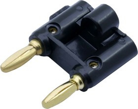 BP-217G (черный), Штекер сдвоенный, золотой