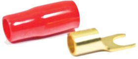 Клемма"U", 6,3мм, 12,0мм2, покрытие Au, красный