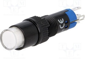 V8Y-11-24W, Переключатель: кнопочный, Пол: 2, SPDT, 0,5A/250ВAC, 1A/24ВDC, IP40