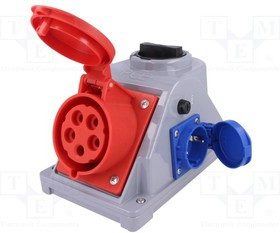 96062552, Разъем: питания AC, трехфазный; гнездо; "мама"; 32А; 400ВAC