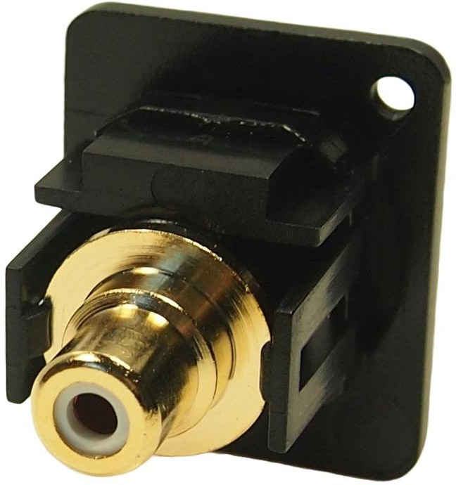 CP30231M3B, Сквозной адаптер RCA, M3 Hole, FT, Штекер RCA / Phono, Штекер RCA / Phono
