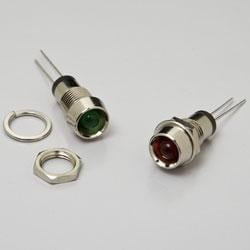 MPR5BWDW12.0, LED Panel Mount Indicators 5mm Blu Diff 12in Mtl Panel Mnt Ind.