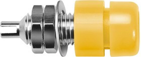 IBU401 YELLOW, Yellow Female Banana Socket, 4 mm Connector, Screw Termination, 32A, 30 V ac, 60V dc, Nickel Plating