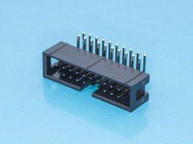 BH-20R, Разъем IDC 2х10 вилка на плату, шаг 2.54мм, прямой угол