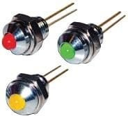 605-1211-110F, LED Panel Mount Indicators GREEN DIFFUSED