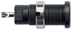 SEB 3400 Ni / SW, Black Female Banana Socket, 2mm Connector, Solder Termination, 10A, 600V, Nickel Plating