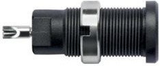 SEB 3400 Ni / SW, Black Female Banana Socket, 2mm Connector, Solder Termination, 10A, 600V, Nickel Plating SEB 3400 Ni / SW, Black Female Banana Socket, 2mm Connector, Solder Termination, 10A, 600V, Nickel Plating