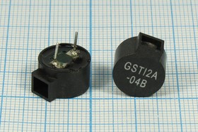 Излучатель звука магнитоэлектрический без генератора 12x 8m14мм, 1.5В, 7 Ом, 2.731 кГц; зм 12x 8m14\