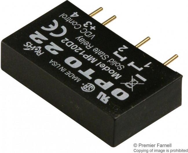 MP120D2, SSR, PCB MOUNT, 140VAC, 24VDC, 2A