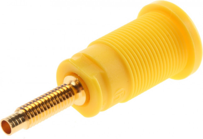 972354103, Yellow Female Banana Socket, 4 mm Connector, Solder Termination, 32A, 1000V ac/dc, Gold