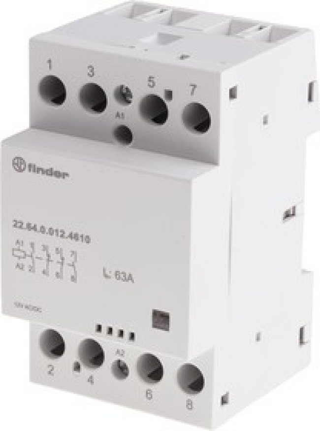 22.64.0.012.4610, 22 Series Series Contactor, 12 V ac/dc Coil, 4-Pole, 63 A