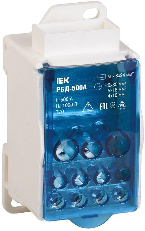 RBD-500, Блок распределительный на DIN-рейку РБД-500А IEK RBD-500, Блок распределительный на DIN-рейку РБД-500А IEK