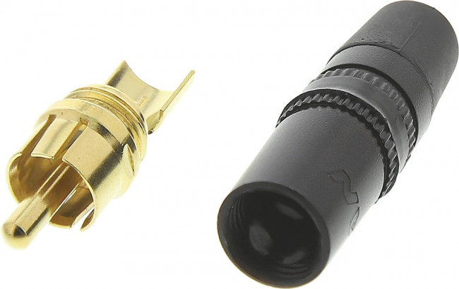 NYS 373-0, Штекер RCA на кабель черный