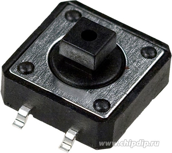 1273SHIM-160G-G, кнопка тактовая 12х12 SMD h=7.3мм