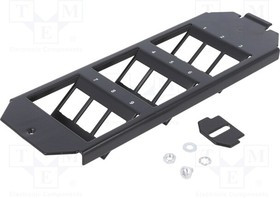 LOG-NK4061, Адаптер монтажный, Keystone, Цвет: черный, Кол-во портов: 9