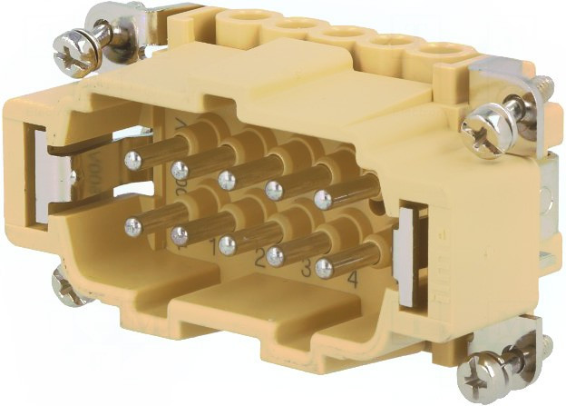JCNEM10, Разъем прямоугольный, "папа", JEI, PIN 10, 10+PE, размер 57.27