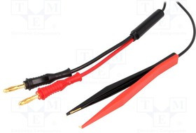 PJ430, Измерительный пинцет, 60ВDC, Дл: 1,1м, черный и красный