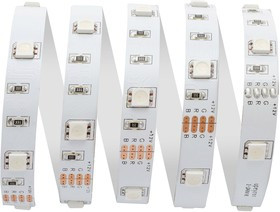 00-38 Светодиодная лента 12В, 7,2Вт/м, smd5050, 30д/м, IP20, подложка 10мм, 5м, RGB.