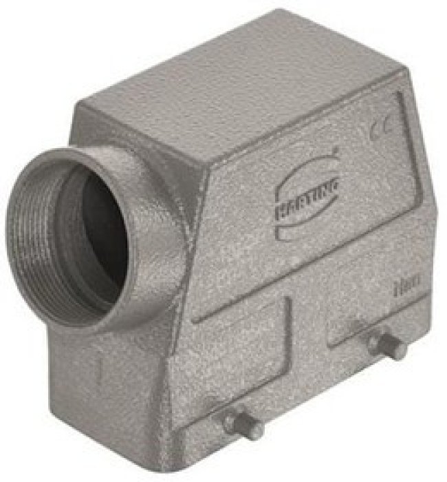 09300160563, Heavy Duty Power Connectors 16B Hood Side Entry, Double Lever, High Construction, PG29+PG21