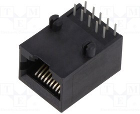 SS-641010-NF, Socket; RJ50; PIN: 10; Layout: 10p10c; on PCBs; THT; angled 90°