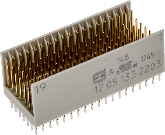 17051332203, Hard Metric Connectors 133P MALE MODULE CMPCT PCI TYPE B19