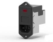 PM000DSXA, AC Power Entry Modules 10A DUAL FUSE VERTICAL MOUNT