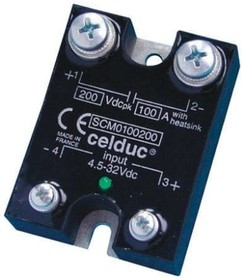 SCM030200, МОП-транзисторное реле, DC, 200 В, 30 А, Hockey Puck, Панель