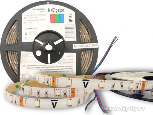 СД Лента Navigator 71 428 NLS-5050RGB30- 7.2-IP65-12V R5