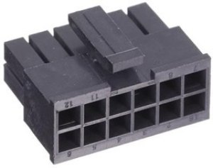 G88MPH1222CEU, Power to the Board Micro power plus 2X6 cable side housing G88MPH1222CEU, Power to the Board Micro power plus 2X6 cable side housing